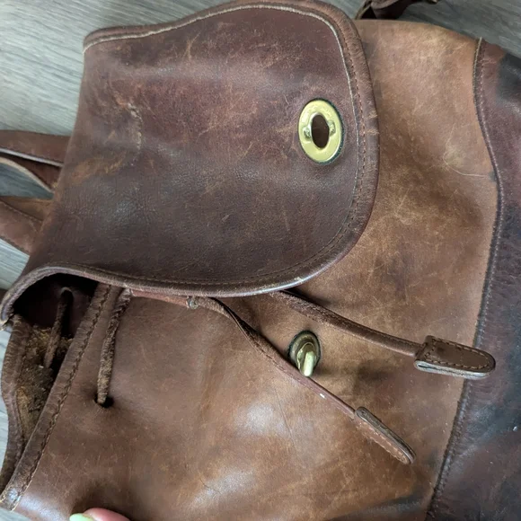 Vintage Coach Cognac Leather Backpack - Picture 16 of 16